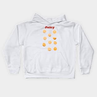 Juicy orange fruit pattern for fresh summer vibes - modern figurative art Kids Hoodie